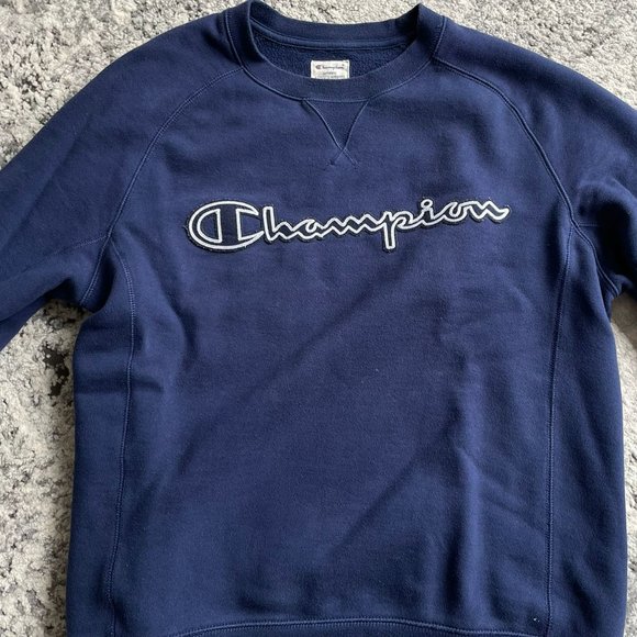 Vintage Navy Champion Sweater - Size Medium - Picture 1 of 3